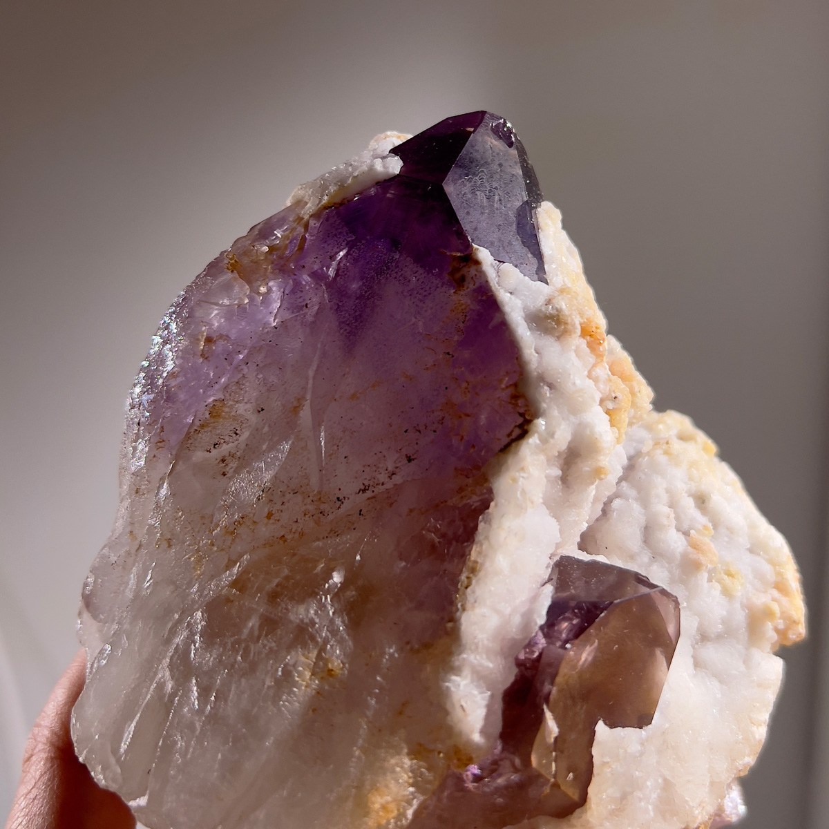 方解石共生雪蓋紫水晶 917g (25b-1):圖片 2