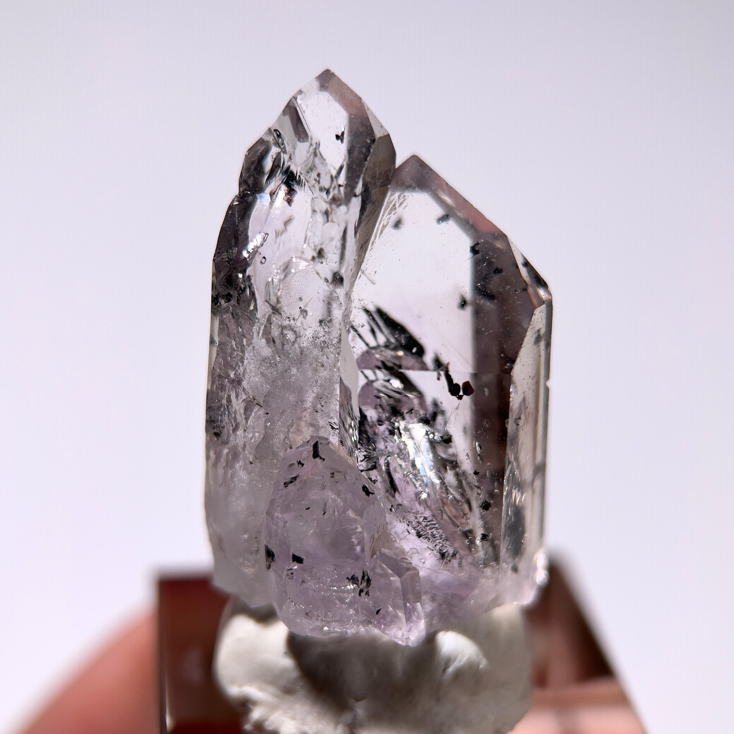 納米比亞-布蘭登堡幻影紫水晶 #譚崔雙映大師水晶 12g (25b-16)