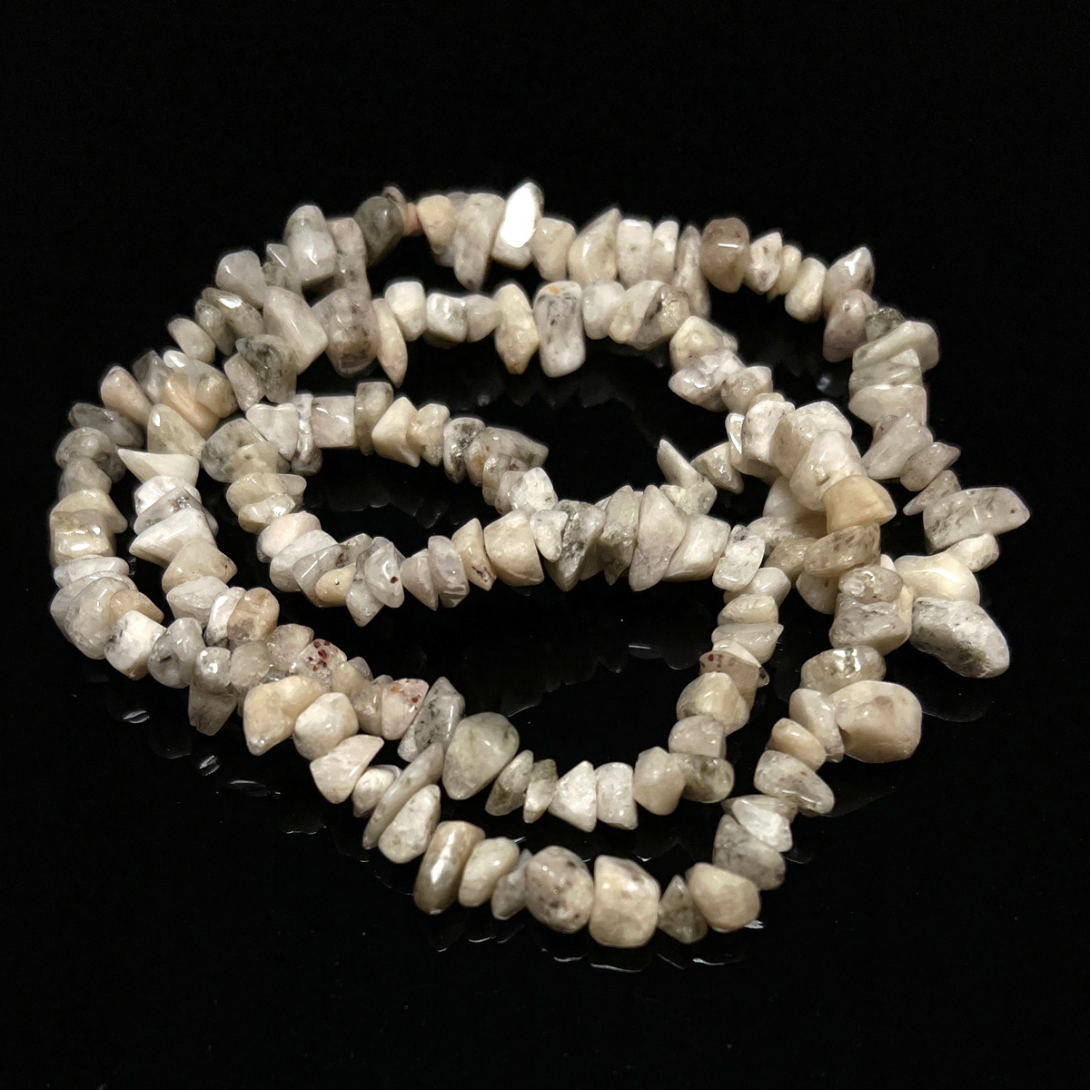 沙之玫瑰阿賽斯特萊精磨碎石串珠項鍊 (74g-25c-7)